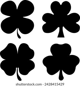 handmake clover, good luck clover, vector st.patricks day