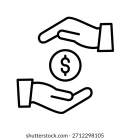 Icono de contorno de entrega Ilustración vectorial