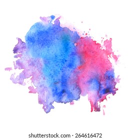 Hand-pained colorful watercolor stain. Vector banner template for design and presentations.