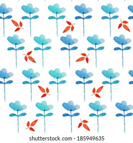 Handpaint watercolor vector seamless pattern  
