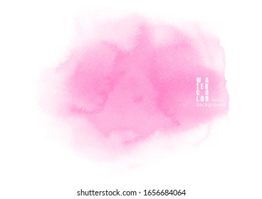 Hand-painted background light pink watercolor texture, isolated on white background, Abstract artistic element used as being an element in the decorative design of invitation, cards, cover or banner.