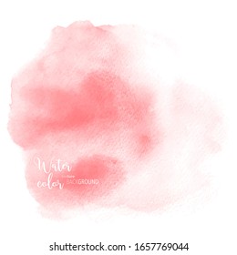 Hand-painted background light red watercolor texture, isolated on white background, Abstract artistic element used as being an element in the decorative design of invitation, cards, cover or banner.