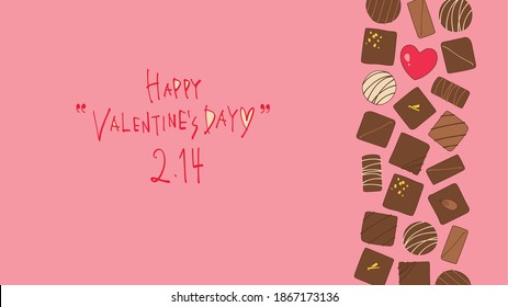 Hand-painted bonbon chocolate bird's-eye view illustration background