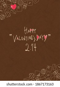 Hand-painted bonbon chocolate bird's-eye view illustration background