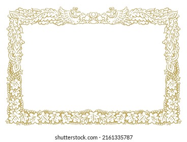 Hand-painted certificate  certificate template frame