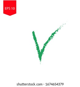  Handpainted Checkmark button list icon check  vector 