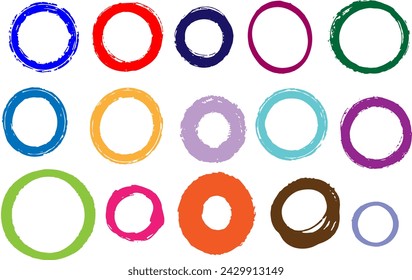 hand-painted circles, abstract drawing, clipart