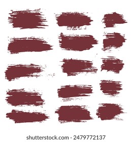 Hand-painted collection of brush stroke illustration