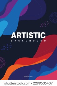 Hand-painted colorful artistic poster background