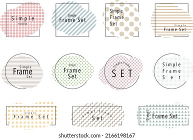 Hand-painted colorful flat frame set