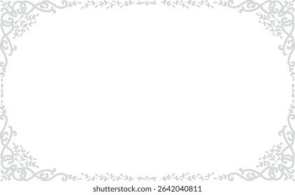 Hand-painted decorative frame set in silver style.