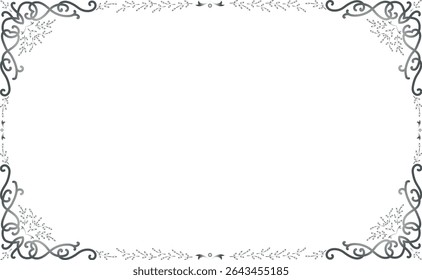Hand-painted decorative frame set in silver style.