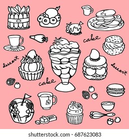 Hand-painted dessert illustration.