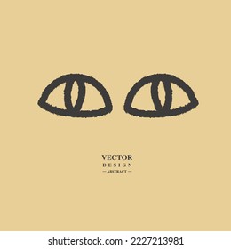 Hand-painted eye lines, smudged edges, asymmetrical rough texture, vector material.