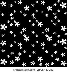 Hand-painted flowers, black background, fabric pattern, blanket, children's toys.