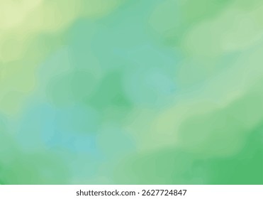 Hand-painted green watercolor background with sunlight