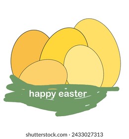 Tarjeta de felicitación de Pascua feliz pintada a mano - Deseos de Pascua perfectos