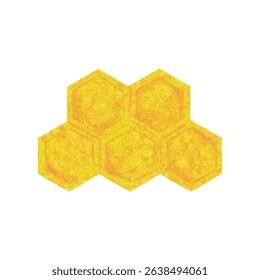 Hand-painted honey, rough lines, soft and fluffy.