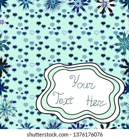 Hand-painted inscription. Stylish font typography. Seamless. Quote for cards, invitations. Be your own kind of beautiful. Vector. Font on blue, white and neutral colors. Modern hand drawn lettering.