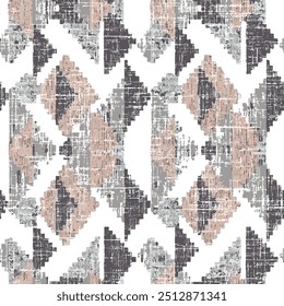 Handgemalte Kilim-Textur dunkelschwarzer Hintergrund. Wiederherstellung alter Art der Kunst. Diamant Geometrie Textur Wiederholung Muster auf kreativen Textur Oberfläche.