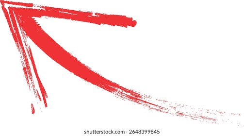 Hand-Painted Red Arrow Pointing Left