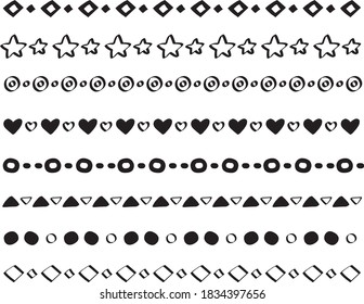 Hand-painted ruled line materia(black color)