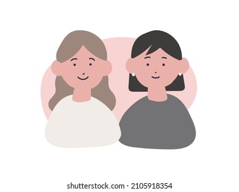 Handgemalte gleichgeschlechtliche Paare, Vektorgrafik