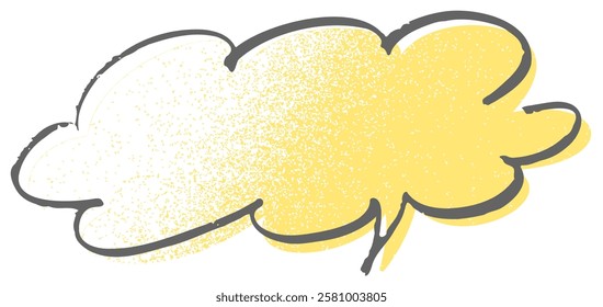 Hand-painted speech bubbles. speech balloon.