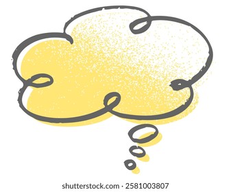 Hand-painted speech bubbles. speech balloon.