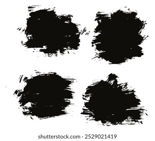Hand-painted splatter grunge texture brush strokes background frame