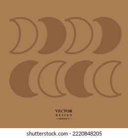 Hand-painted strong moon pattern, repeated arrangement, fabric pattern design, background pattern design.