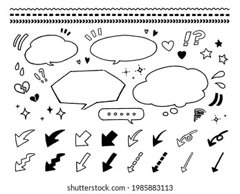 hand-painted style balloon grid symbol set