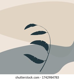 hand-painted tree nature of modern contemporary boho elements isolated home wall decor simple.
Vector illustration