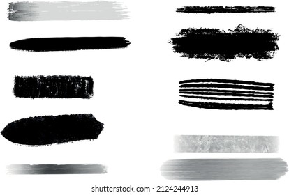 Handpainted watercolor acrylics vector grunge set of brush strokes, ink stains, blots and sketches. Ideal for print, stickers, graphic design, collage, scrap booking, web and other creative projects.