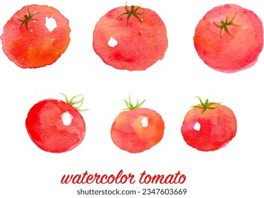 Handgemalt Aquarellfarben-Tomatenbesteck