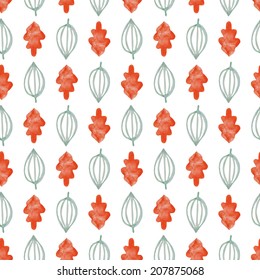 Handpainted watercolor vector seamless pattern. Hand drawn texture for invitations, cards, DIY projects, web sites or for any other design. 