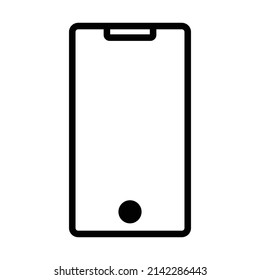 Handphone flat icon logo, illustration vector isolated. Contact Us and Communication Icon-Set. Suitable for Web Design, Logo, App.