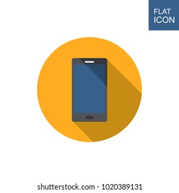 Handphone flat icon long shadow style