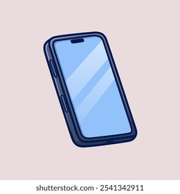 Handphone Floating Cartoon Vector Icon Illustration. Technology Object Icon Concept Isolated Premium Vector. Flat Cartoon Style