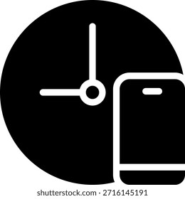 handphone glyph icon illustration vector