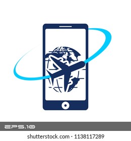 Handphone GPS Icon Vector