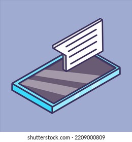 Handphone-Symbol-Cartoon, Vektorsymbol-Illustration für Geschäftstechnik