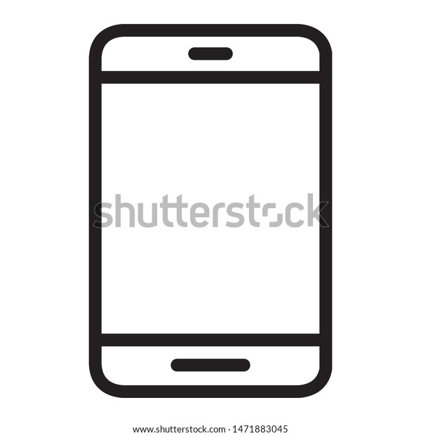 Handphone Icon Design Smartphone Icon Design Stock Vector Royalty Free