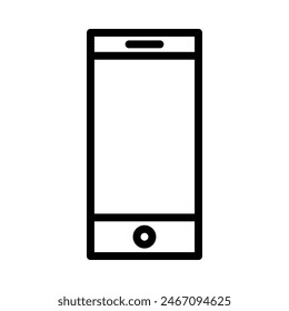 handphone icon or logo illustration outline black style