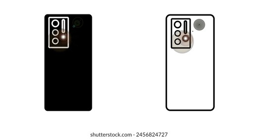Handphone-Symbol auf weißem Symbol