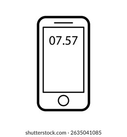 Icono del teléfono móvil sobre fondo blanco
