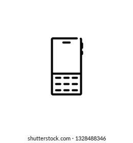 handphone icon, outline black style