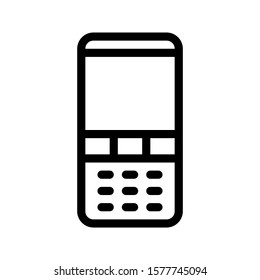 handphone icon with outline style. Suitable for website design, logo, app and ui.