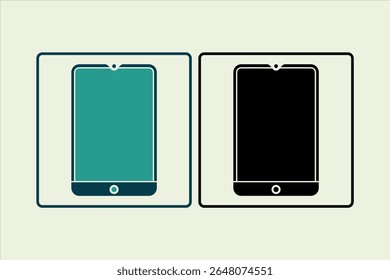 handphone icon. icon related to UI elements. suitable for web site, app, user interfaces,element, printable etc. solid icon style. simple vector design editable