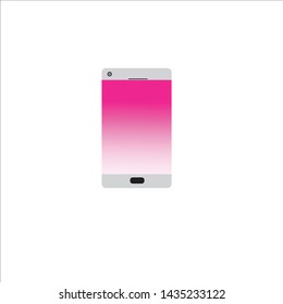 handphone icon template with pink gradation monitor screen